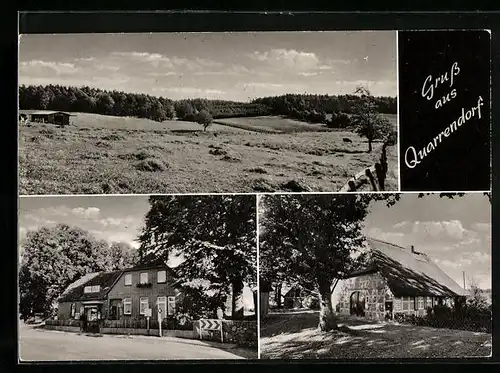 AK Quarrendorf /Lüneb. H., Bauernhaus, Heidepartie
