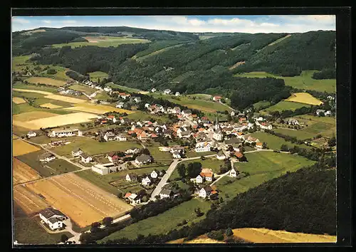 AK Düdinghausen /Sauerl., Gesamtansicht vom Flugzeug aus