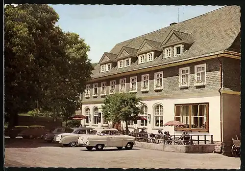 AK Berleburg /Sauerl., Kurhotel Westfälischer Hof mit Terrasse