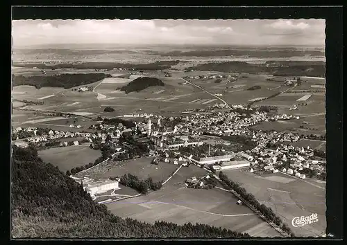 AK Ottobeuren, Gesamtansicht aus der Vogelschau