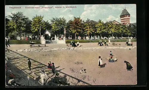 AK Vegesack, Gasthaus Strandlust von C. Knoblich
