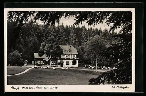 AK Oberhof i. Thür., Waldcafe Obere Schweizerhütte