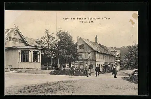 AK Schmücke i. Thür., Hotel und Pension Schmücke