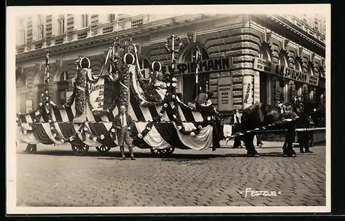 AK Wien, Sängerbundesfest 1928, Festwagen