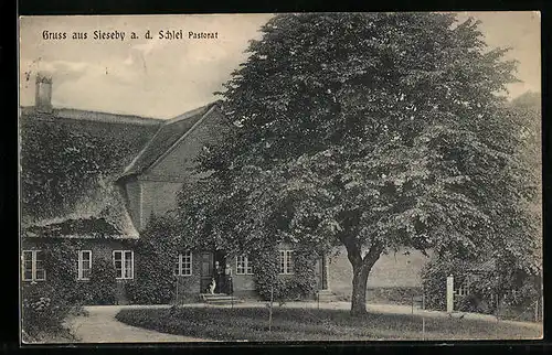 AK Sieseby a. d. Schlei, Pastorat mit Park