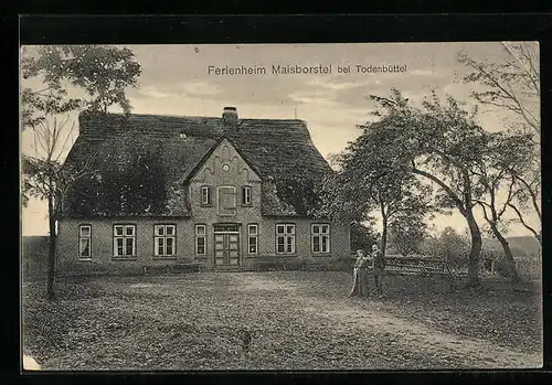 AK Todenbüttel, Ferienheim Maisborstel mit Garten