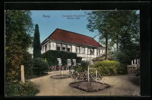 AK Iburg, Forsthaus Freudenthal mit Garten