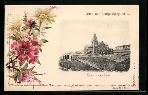 AK Langenberg /Rheinl., Partie am Neuen Krankenhaus