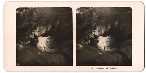 Stereo-Fotografie NPG, Berlin-Steglitz, Ansicht Torstein / Thüringen, Felsformation