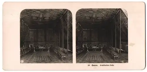 Stereo-Fotografie NPG, Berlin-Steglitz, Ansicht Kairo / Cairo, Arabisches Zelt