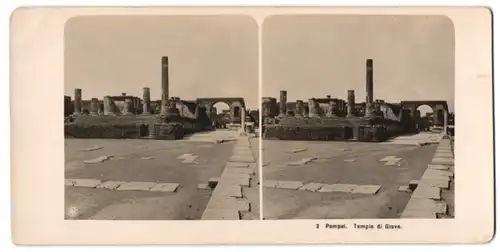 Stereo-Fotografie NPG, Berlin-Steglitz, Ansicht Pompeji, Tempio di Giove