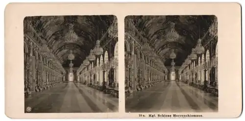 Stereo-Fotografie NPG, Berlin-Steglitz, Ansicht Herrenchiemsee, Schloss Herrenchiemsee Innenansicht