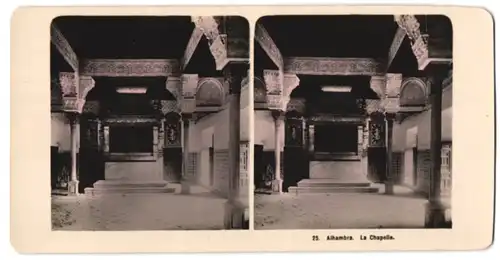 Stereo-Fotografie Peter B. Wearing, Leamington Spa / Warwickshire, Ansicht Granada, Alhambra, die Kapelle