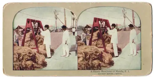 Stereo-Fotografie Griffith & Griffith, Ansicht Manila, Hemp Merchant
