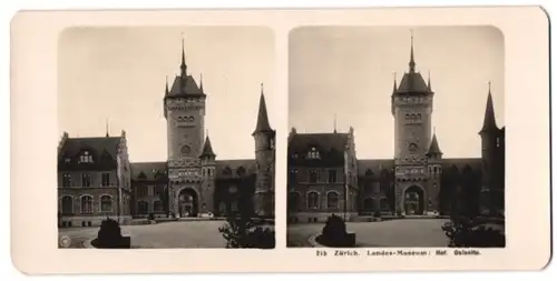 Stereo-Fotografie NPG, Berlin-Steglitz, Ansicht Zürich, Hof des Landesmuseum's