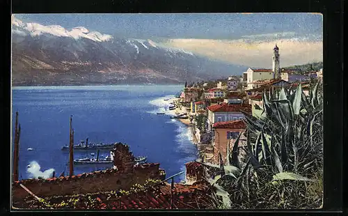 Künstler-AK Photochromie Serie 71, Nr. 1841: Seepanorama von einen Ufer aus gesehen