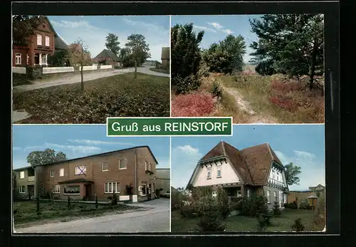 AK Reinstorf, Pension Linsler, Strassenpartie, Heidepartie