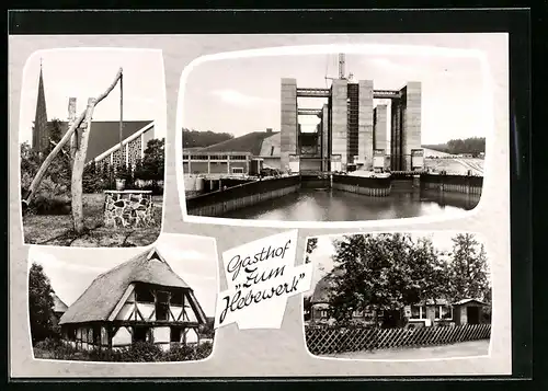 AK Scharnebeck, Gasthof Zum Hebewerk, Der Welt grösstes Schiffhebewerk