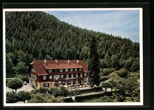 AK Baden-Baden, Waldhotel Fischkultur, vorzüglisches à la carte Restaurant
