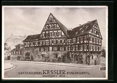 AK Esslingen a. N., Sektkellerei Kessler