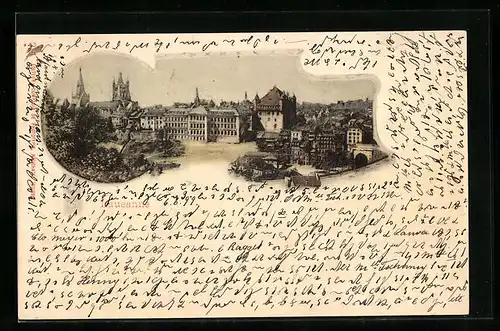 Passepartout-AK Lausanne, Gesamtansicht