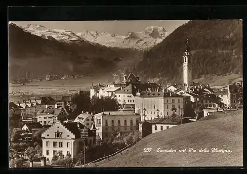 AK Samaden, Panorama mit Piz della Margna