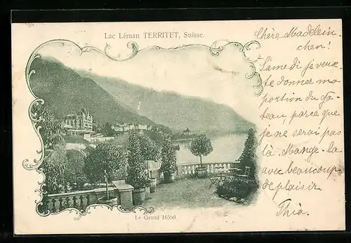 AK Territet, le Grand Hotel et Lac Léman