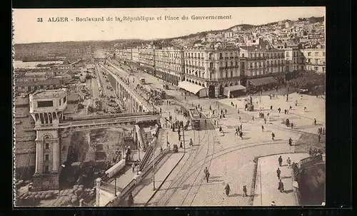 AK Alger, Boulevard de la République et Tramways