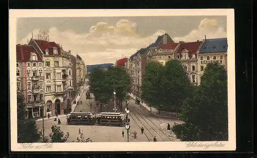 AK Köln, Chlodwigplatz mit Strassenbahnen