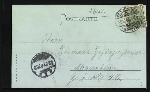 AK Frankfurt a. M., Opernplatz mit Strassenbahnen