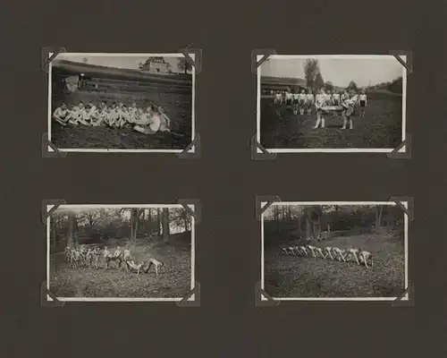 Fotoalbum mit 53 Fotografien Leibesertüchtigung junger Knaben, Kindersport Lager, Gasthof Spellerberg