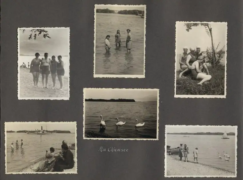 Fotoalbum mit 175 Fotografien, Ansicht Unterwössen, 1939 Mädchen Hildegard im Chiemgau, Landschaften, Mode der zeit 10