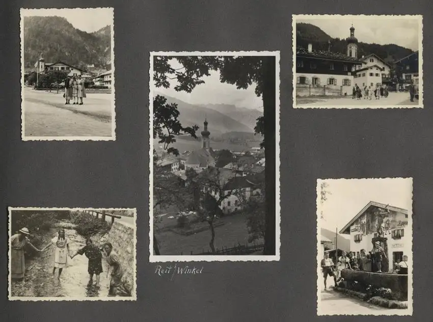 Fotoalbum mit 175 Fotografien, Ansicht Unterwössen, 1939 Mädchen Hildegard im Chiemgau, Landschaften, Mode der zeit 13