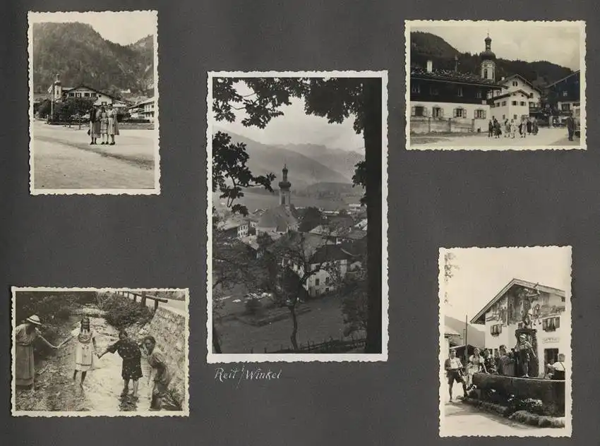Fotoalbum mit 175 Fotografien, Ansicht Unterwössen, 1939 Mädchen Hildegard im Chiemgau, Landschaften, Mode der zeit 13