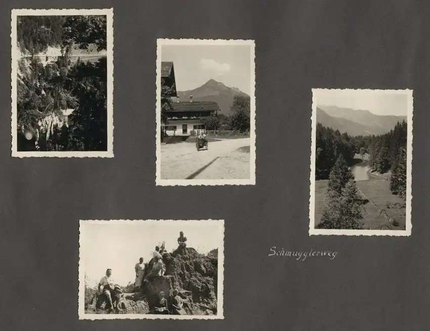 Fotoalbum mit 175 Fotografien, Ansicht Unterwössen, 1939 Mädchen Hildegard im Chiemgau, Landschaften, Mode der zeit 14