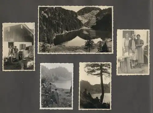 Fotoalbum mit 175 Fotografien, Ansicht Unterwössen, 1939 Mädchen Hildegard im Chiemgau, Landschaften, Mode der zeit