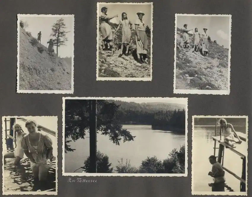 Fotoalbum mit 175 Fotografien, Ansicht Unterwössen, 1939 Mädchen Hildegard im Chiemgau, Landschaften, Mode der zeit 20