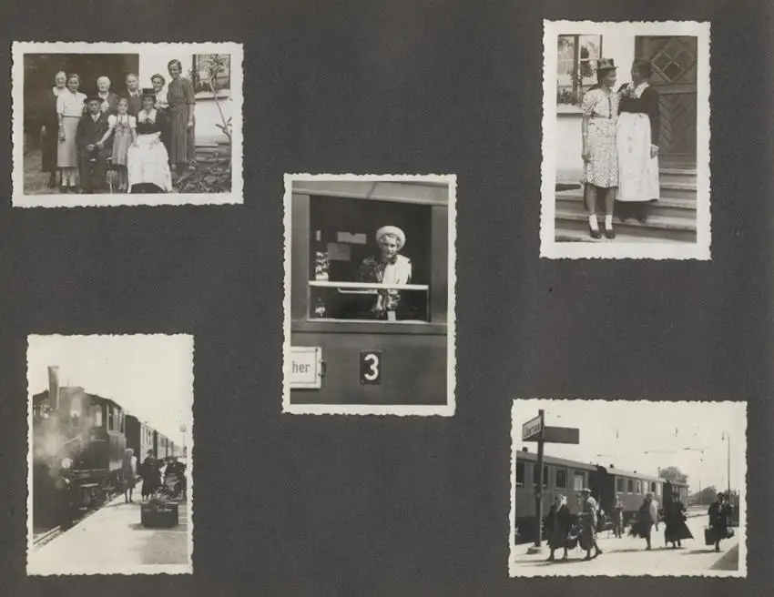 Fotoalbum mit 175 Fotografien, Ansicht Unterwössen, 1939 Mädchen Hildegard im Chiemgau, Landschaften, Mode der zeit 23