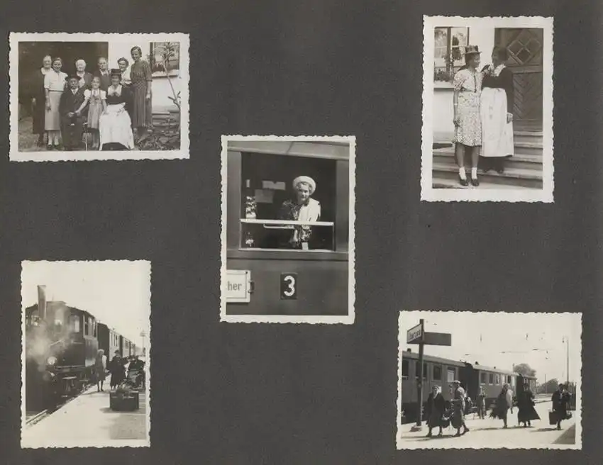 Fotoalbum mit 175 Fotografien, Ansicht Unterwössen, 1939 Mädchen Hildegard im Chiemgau, Landschaften, Mode der zeit 23