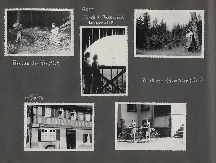 Fotoalbum mit 175 Fotografien, Ansicht Unterwössen, 1939 Mädchen Hildegard im Chiemgau, Landschaften, Mode der zeit 25