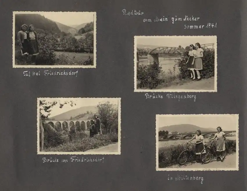 Fotoalbum mit 175 Fotografien, Ansicht Unterwössen, 1939 Mädchen Hildegard im Chiemgau, Landschaften, Mode der zeit 27