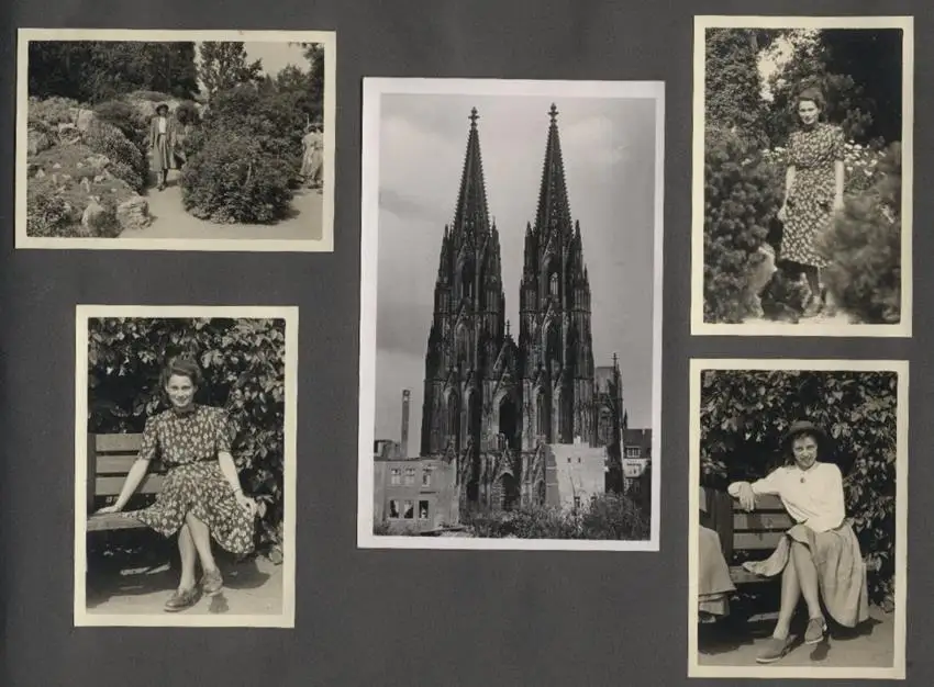 Fotoalbum mit 175 Fotografien, Ansicht Unterwössen, 1939 Mädchen Hildegard im Chiemgau, Landschaften, Mode der zeit 38