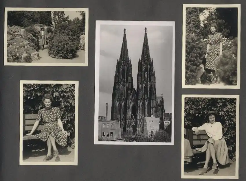 Fotoalbum mit 175 Fotografien, Ansicht Unterwössen, 1939 Mädchen Hildegard im Chiemgau, Landschaften, Mode der zeit 38