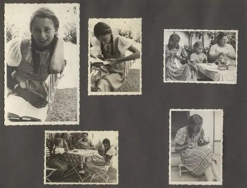 Fotoalbum mit 175 Fotografien, Ansicht Unterwössen, 1939 Mädchen Hildegard im Chiemgau, Landschaften, Mode der zeit 4