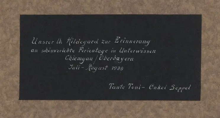Fotoalbum mit 175 Fotografien, Ansicht Unterwössen, 1939 Mädchen Hildegard im Chiemgau, Landschaften, Mode der zeit 42