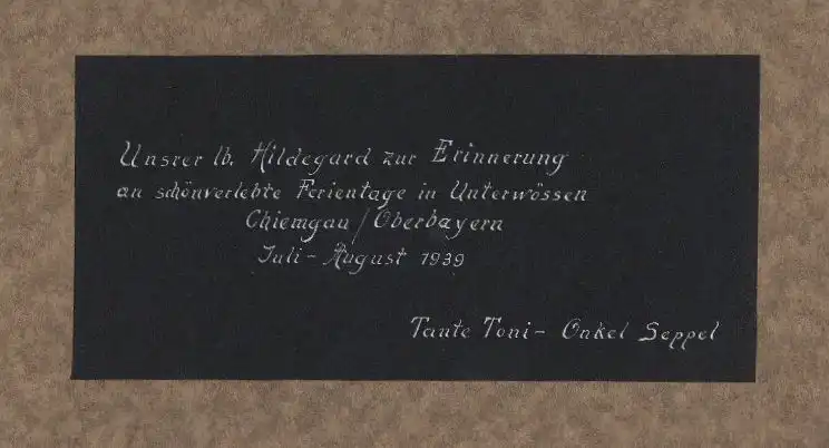 Fotoalbum mit 175 Fotografien, Ansicht Unterwössen, 1939 Mädchen Hildegard im Chiemgau, Landschaften, Mode der zeit 42