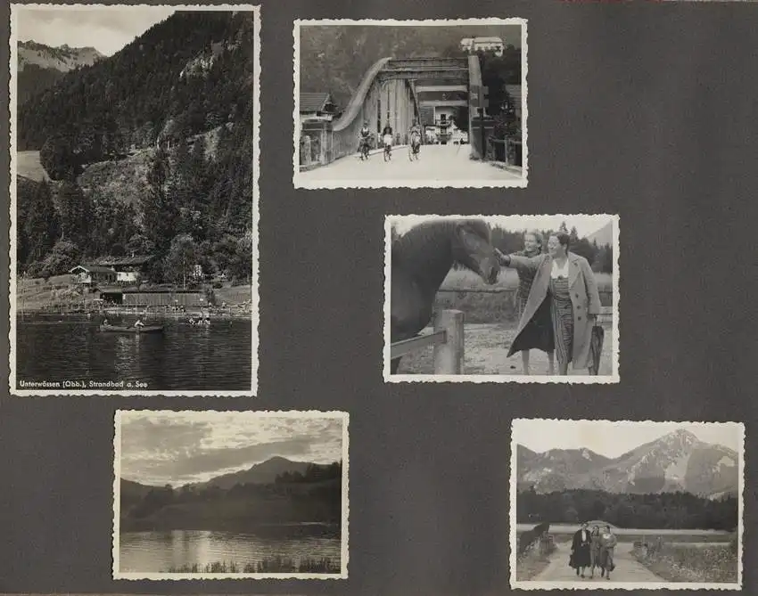 Fotoalbum mit 175 Fotografien, Ansicht Unterwössen, 1939 Mädchen Hildegard im Chiemgau, Landschaften, Mode der zeit 8