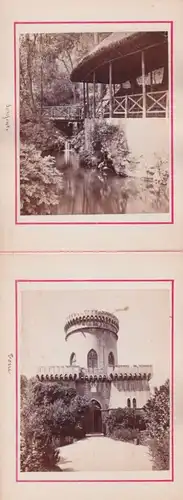 Leporello-Fotoalbum mit 12 Fotografien, C. Degoix, Ansicht Genua, Arco, Caffi, Ponte Chinese, Grotta, Obelisco, Flora