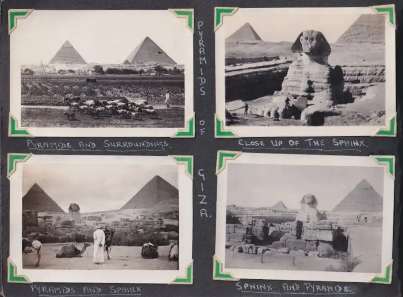 Fotoalbum mit 111 Fotografien ca. 1930, Ansicht Kairo, Handwerk, Markthändler, Sphinx, Metro Cinema, Tracht, Strassenbahn 0