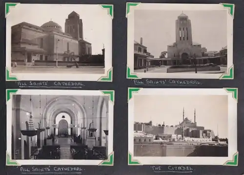 Fotoalbum mit 111 Fotografien ca. 1930, Ansicht Kairo, Handwerk, Markthändler, Sphinx, Metro Cinema, Tracht, Strassenbahn